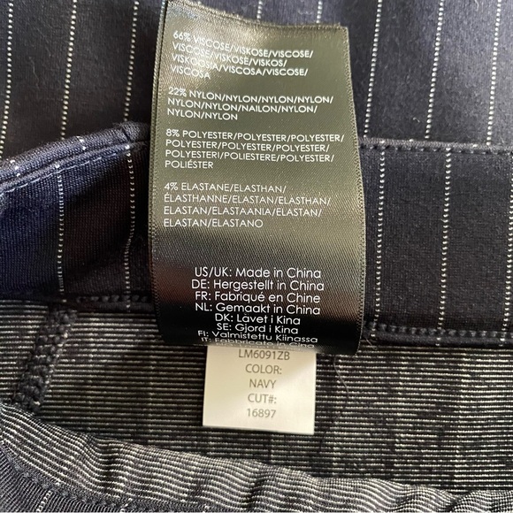 Liverpool Navy Pinstripe Pencil Skirt, 4/27 - Picture 12 of 13
